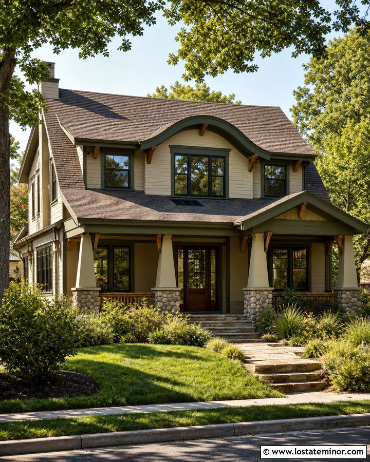 Sand Craftsman House With Eyebrow Dormer - 30 Sand House Design With Dormers Ideas