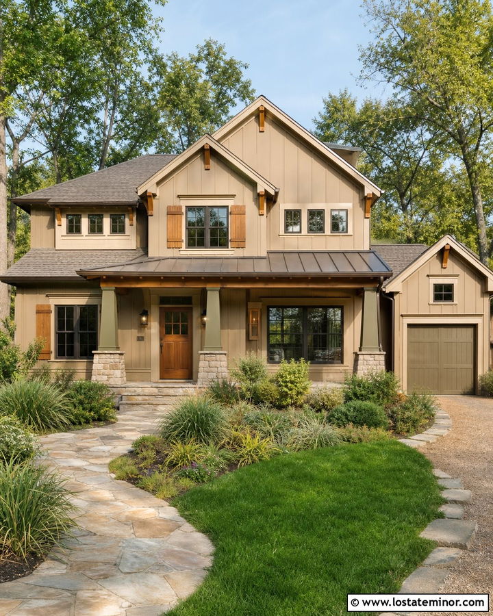 Sand Craftsman With Cedar Shutters - 30 Sand House Design With Shutters Ideas