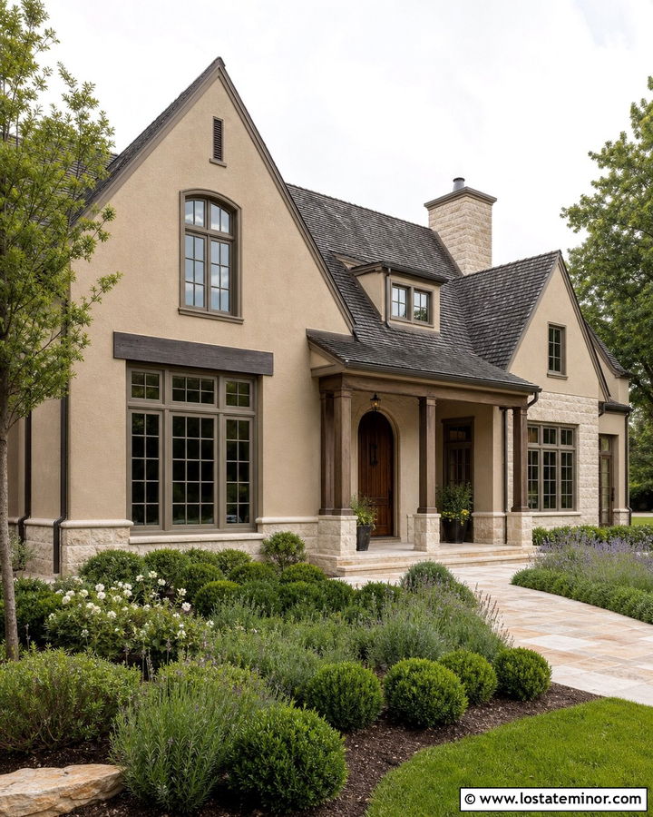 Sand French Country House With Limestone Wainscoting - 30 Sand House Design With Wainscoting Ideas