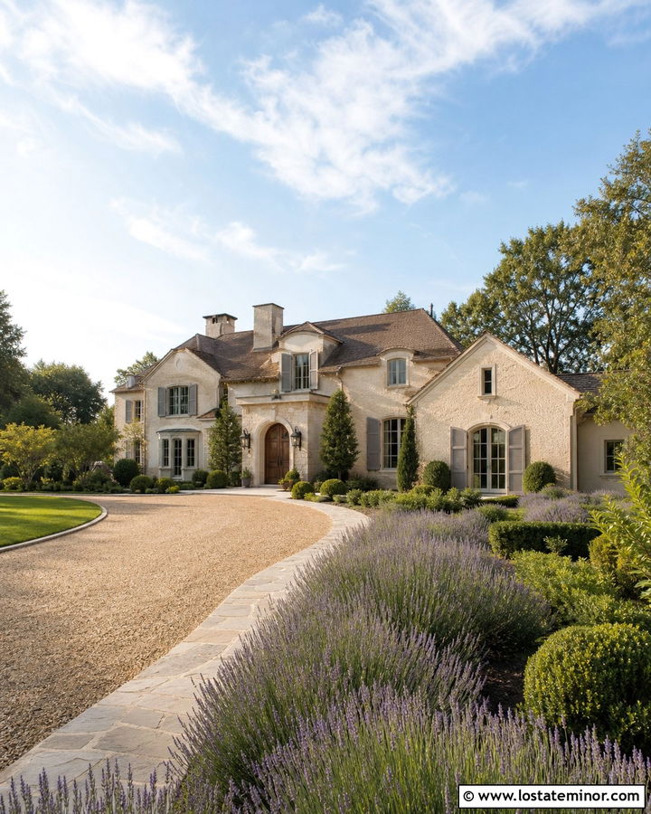 Sand French Country House With Mixed Gables - 30 Sand House Design With Gables Ideas