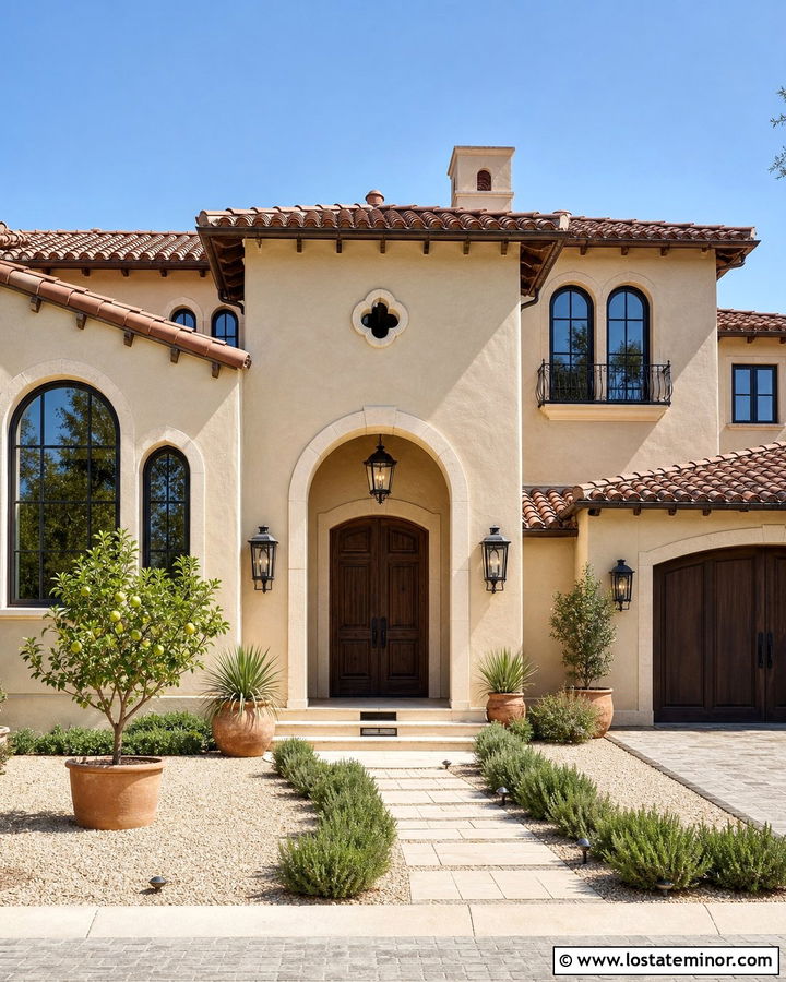 Sand House With Arched Entry Lighting - 30 Sand House Design With Lighting Ideas