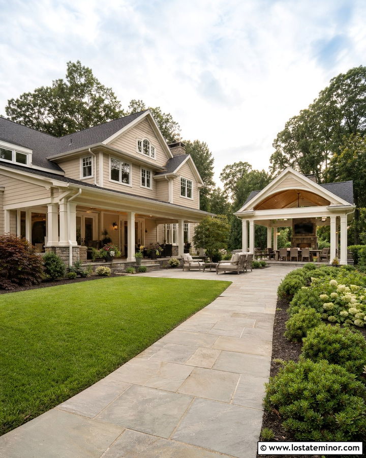 Sand House With Backyard Pavilion - 30 Sand House Design With Backyard Ideas