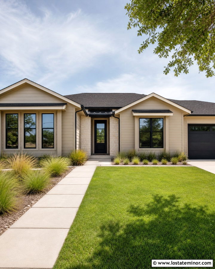 Sand House With Black Accents - 30 Sand House Design With Accents Ideas
