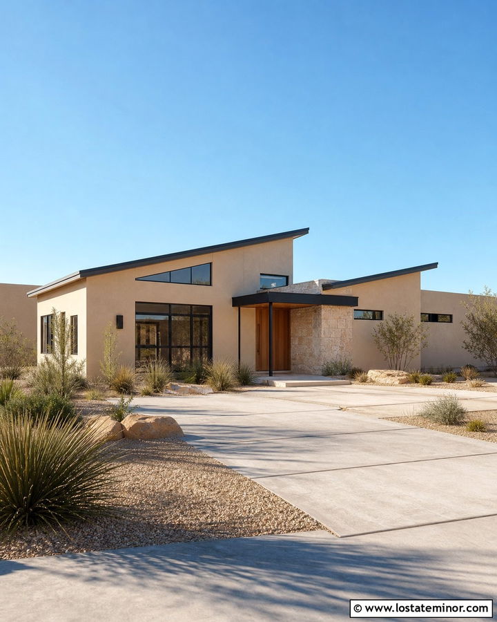 Sand House With Black Clerestory Windows - 30 Sand House Design With Window Frames Ideas