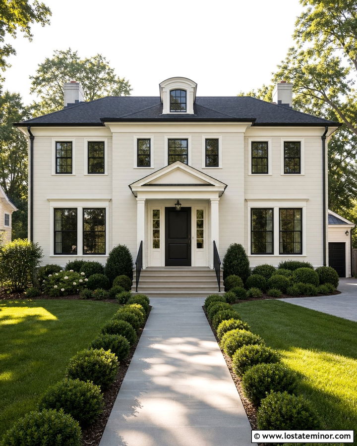Sand House With Black Front Door And Steps - 30 Sand House Design With Steps Ideas