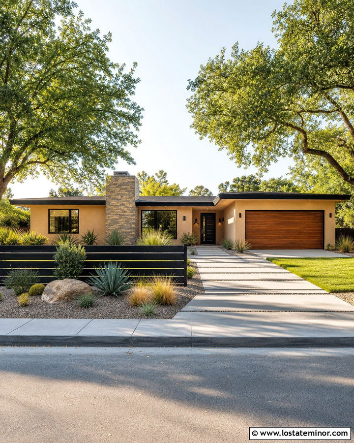 Sand House With Black Horizontal Fence - 30 Sand House Design With Fence Ideas