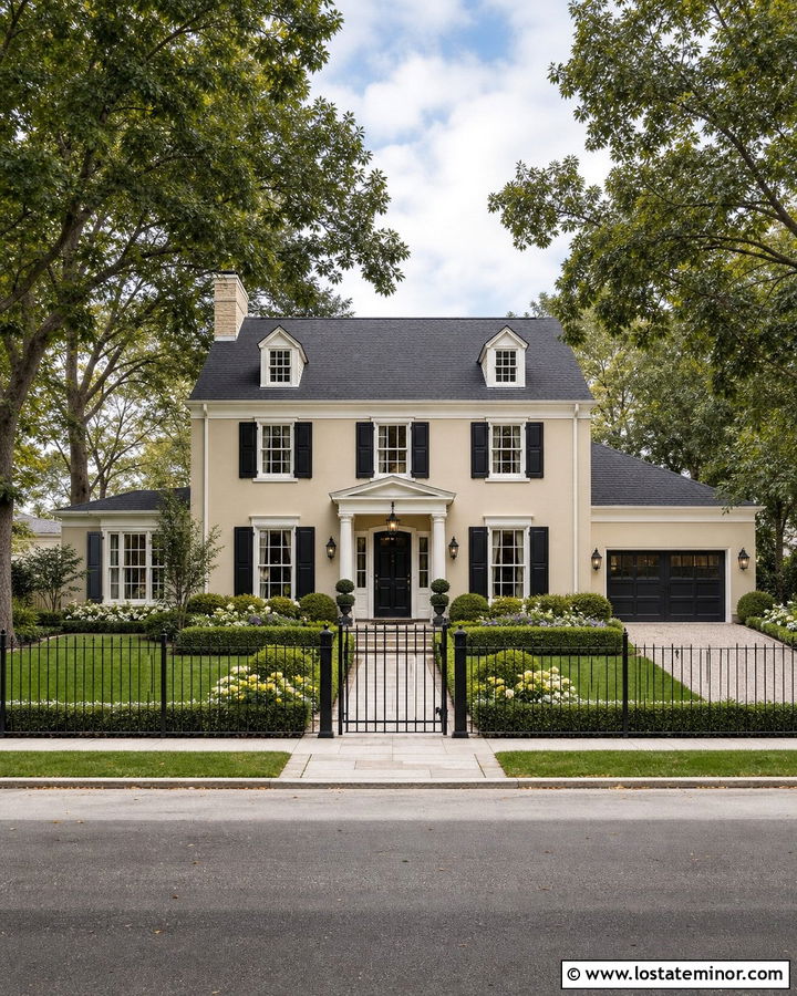 Sand House With Black Metal Fence - 30 Sand House Design With Fence Ideas