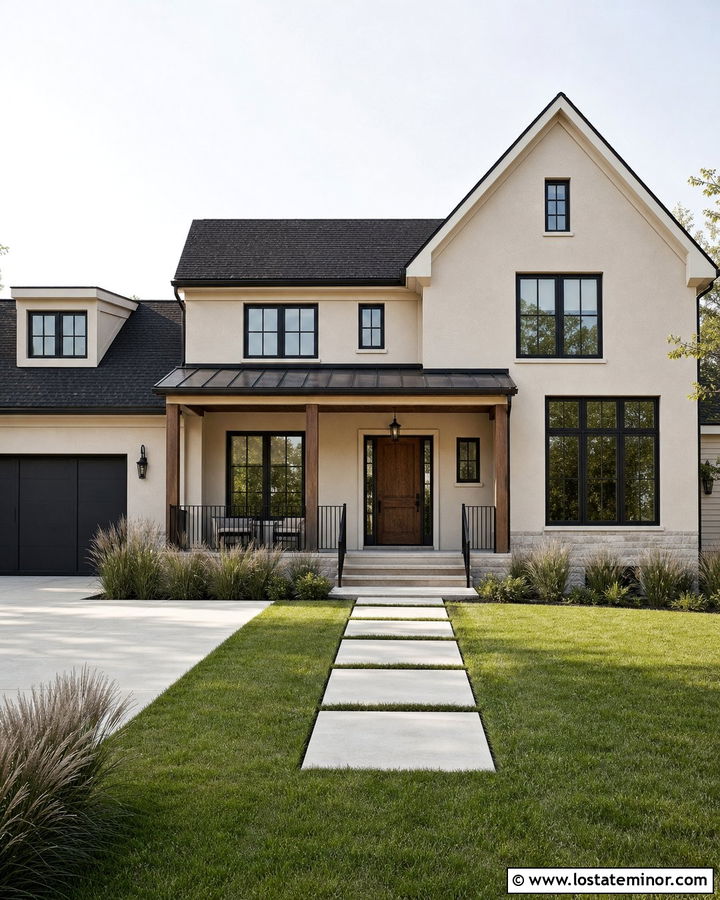 Sand House With Black Metal Railings - 30 Sand House Design With Railings Ideas