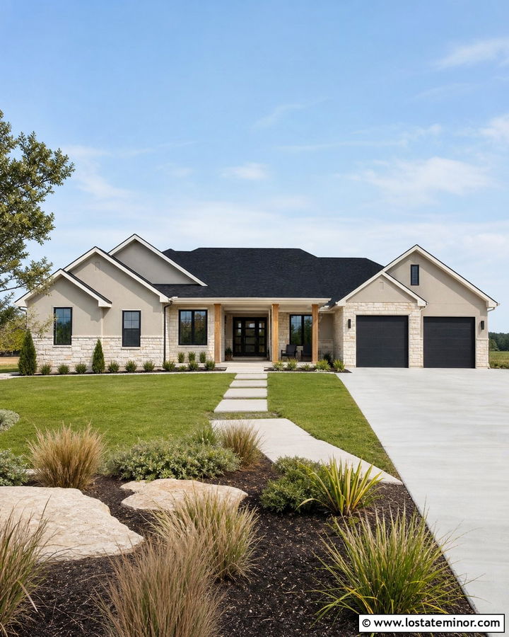 Sand House With Black Roof - 30 Sand House Design With Accents Ideas
