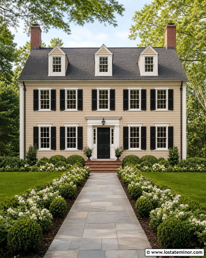 Sand House With Black Shutters - 30 Sand House Design With Shutters Ideas
