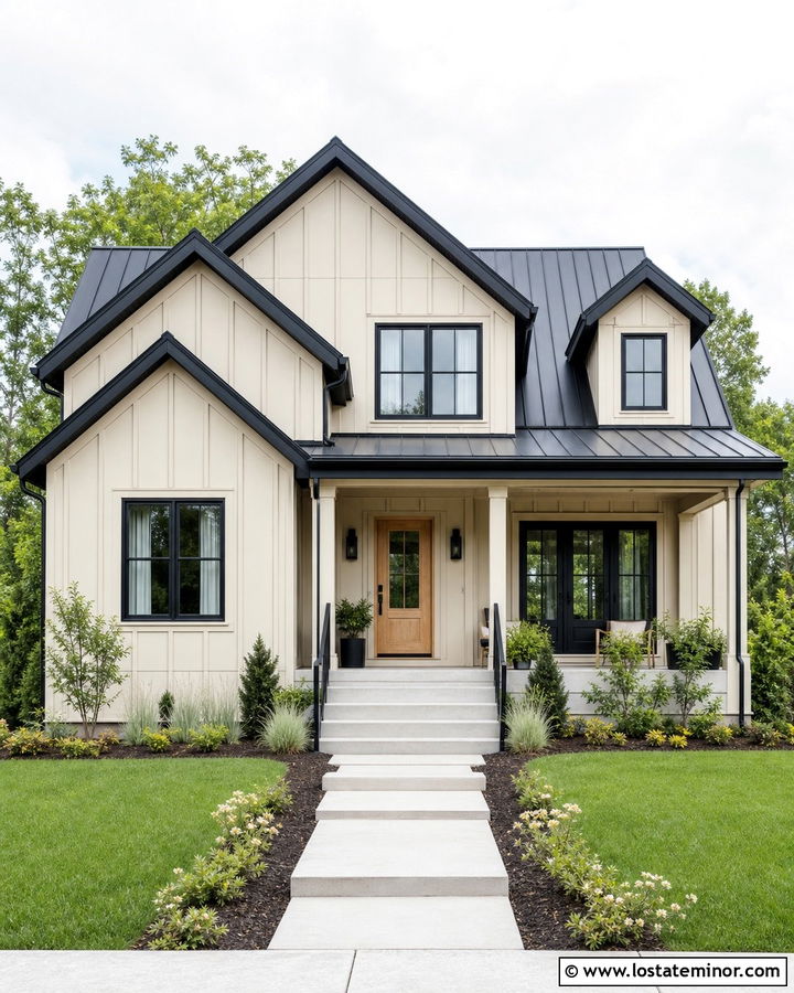 Sand House With Black Trim - 30 Sand House Design With Trim Ideas
