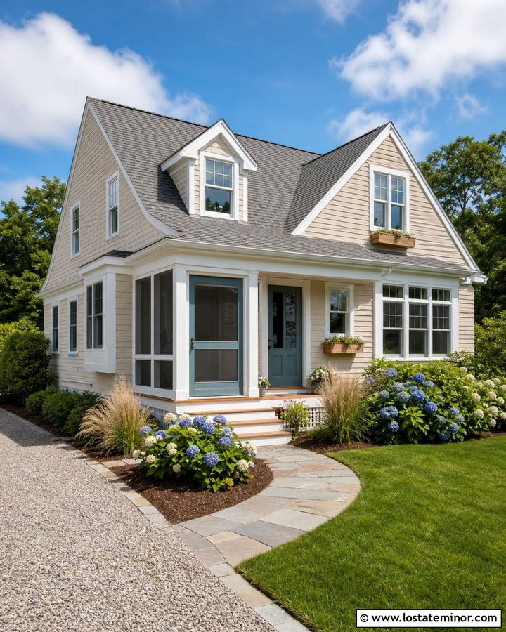 Sand House With Blue Screen Door - 30 Sand House Design With Screen Door Ideas