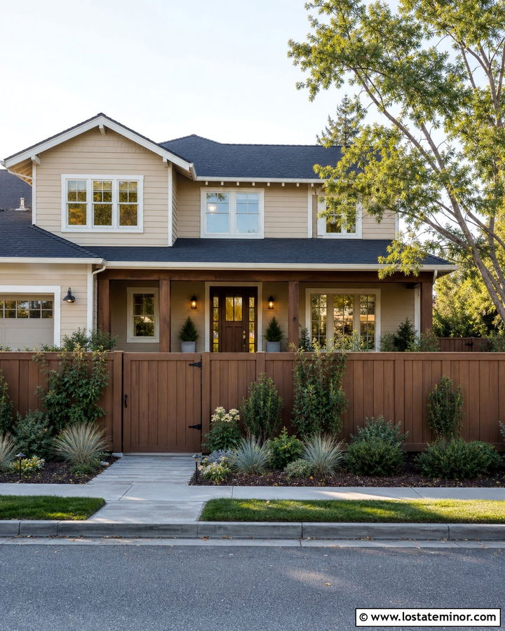 Sand House With Board On Board Fence - 30 Sand House Design With Fence Ideas