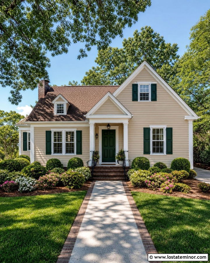 Sand House With Brick Border Walkway - 30 Sand House Design With Walkway Ideas