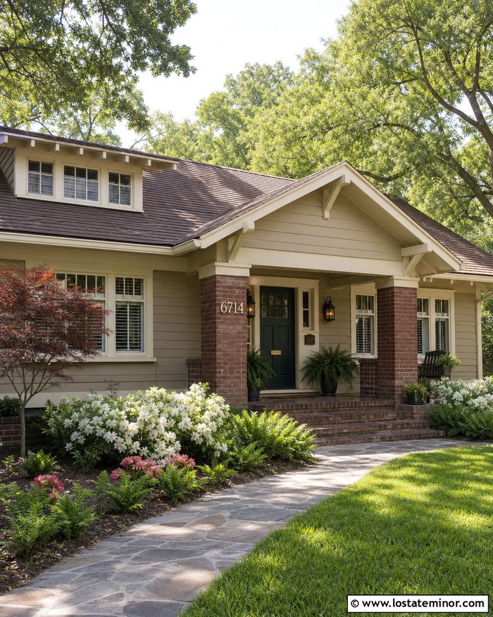 Sand House With Brick Column Numbers - 30 Sand House Design With House Numbers Ideas