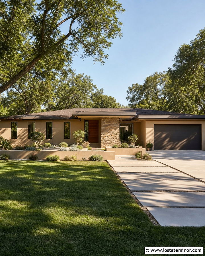 Sand House With Bronze Casement Windows - 30 Sand House Design With Window Frames Ideas