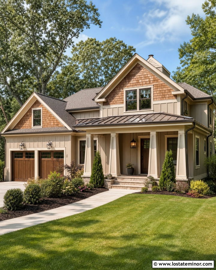 Sand House With Bronze Metal Roof And Cedar Shakes - 30 Sand House Design With Cedar Shake Ideas