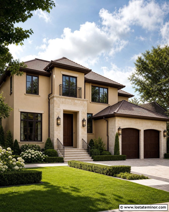 Sand House With Bronze Windows And Stone - 30 Sand House Design With Window Frames Ideas
