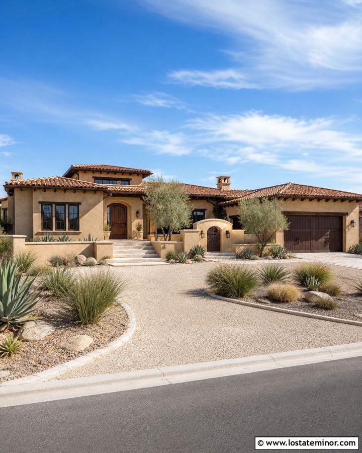Sand House With Brown Trim And Terracotta Roof - 30 Sand House Design With Trim Ideas