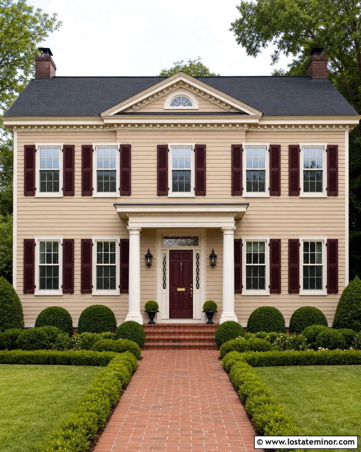 Sand House With Burgundy Trim - 30 Sand House Design With Trim Ideas
