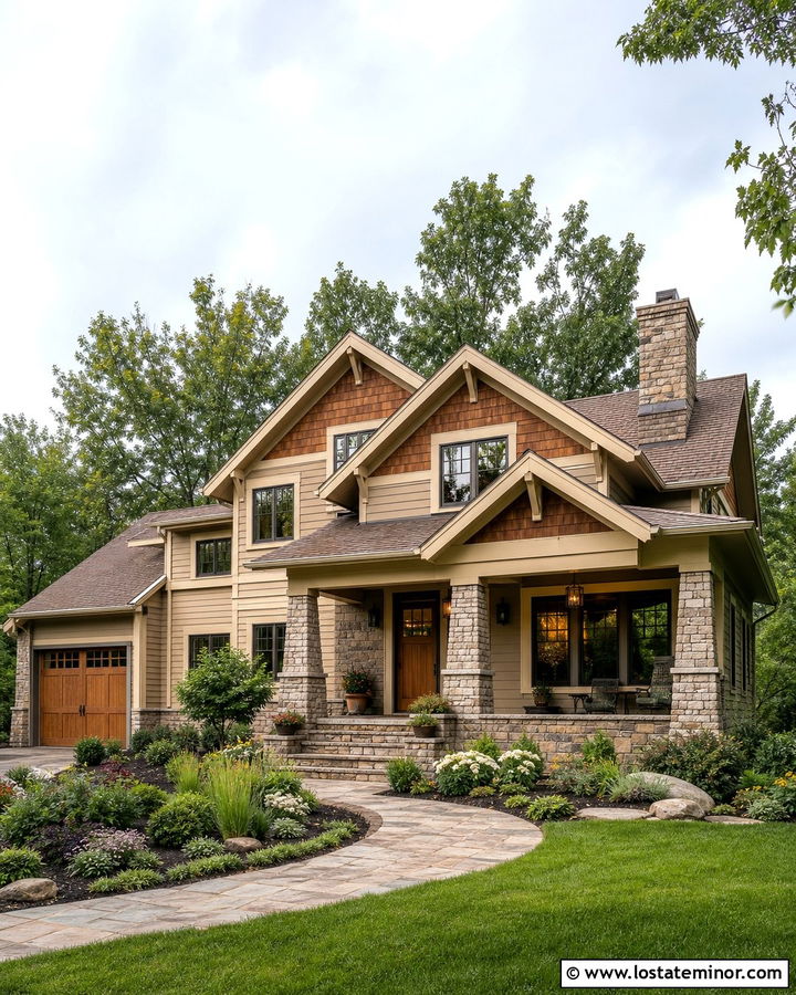 Sand House With Cedar And Stone Accents - 30 Sand House Design With Stone Accents Ideas