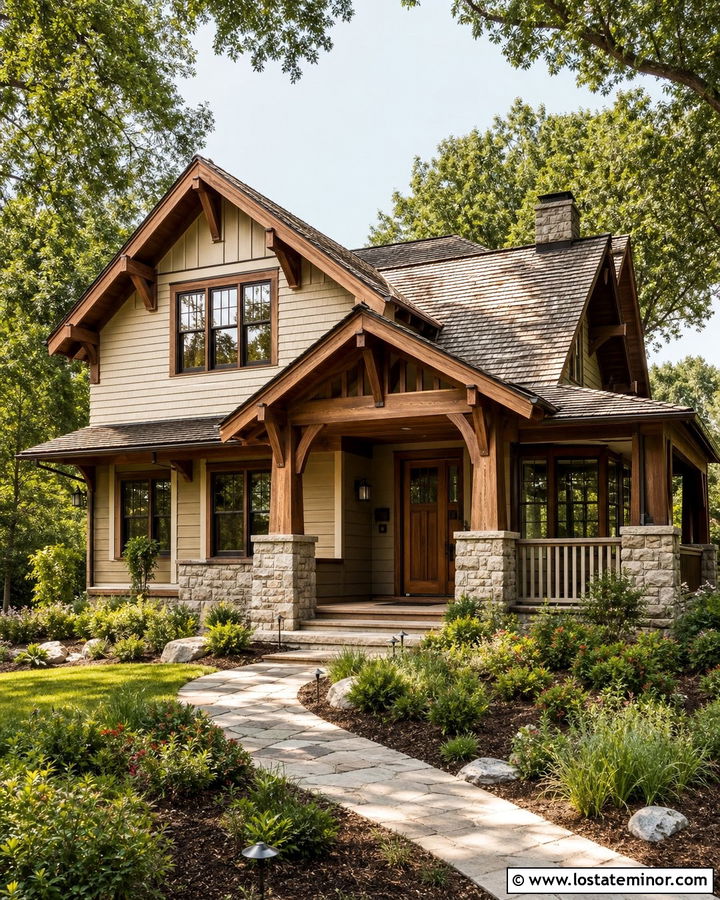 Sand House With Cedar Front Porch - 30 Sand House Design With Front Porch Ideas