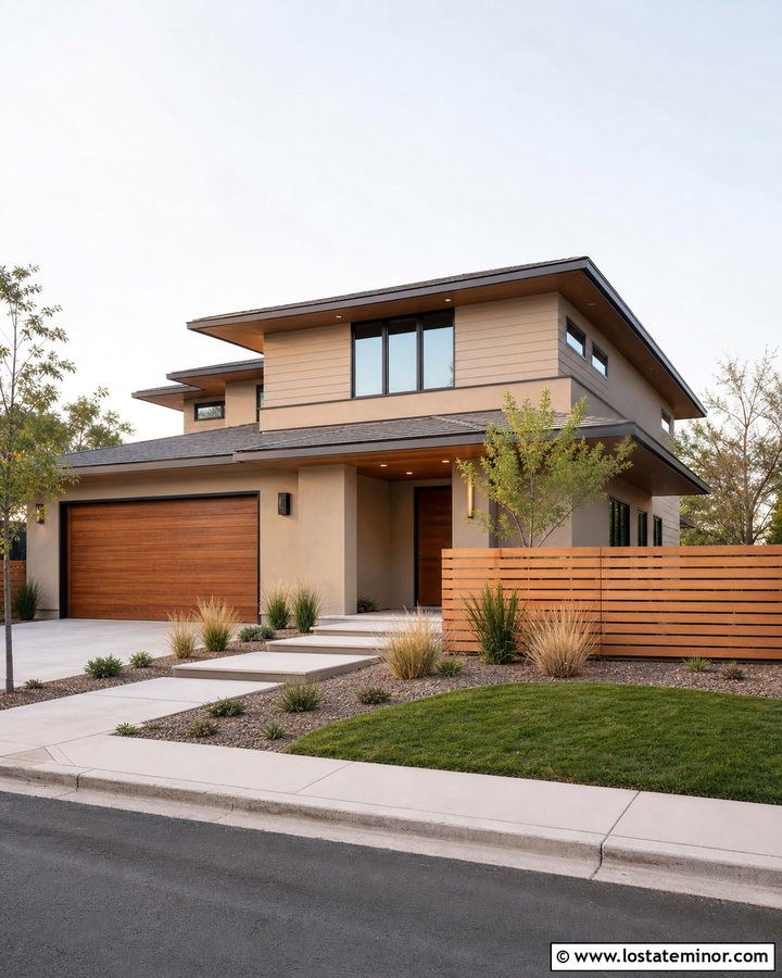 Sand House With Cedar Horizontal Fence - 30 Sand House Design With Fence Ideas