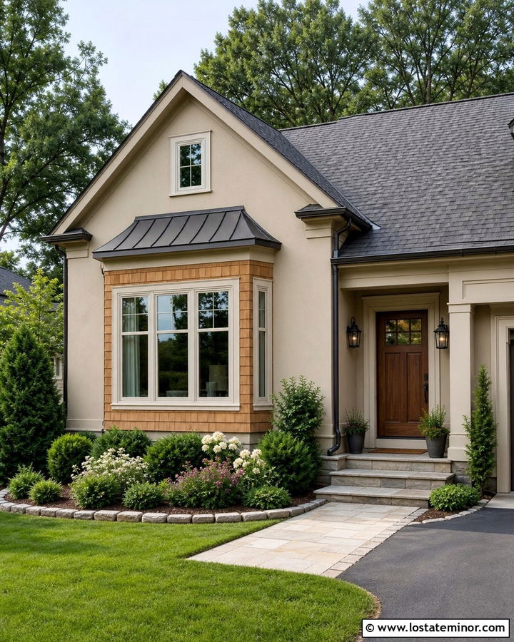Sand House With Cedar Shake Bay Window - 30 Sand House Design With Cedar Shake Ideas