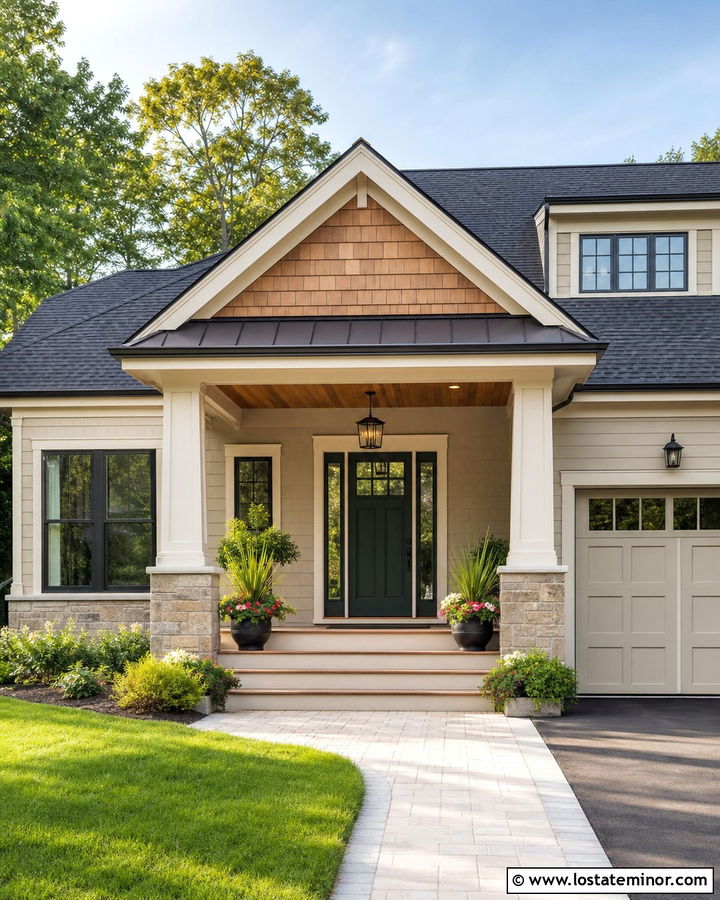 Sand House With Cedar Shake Front Porch - 30 Sand House Design With Cedar Shake Ideas