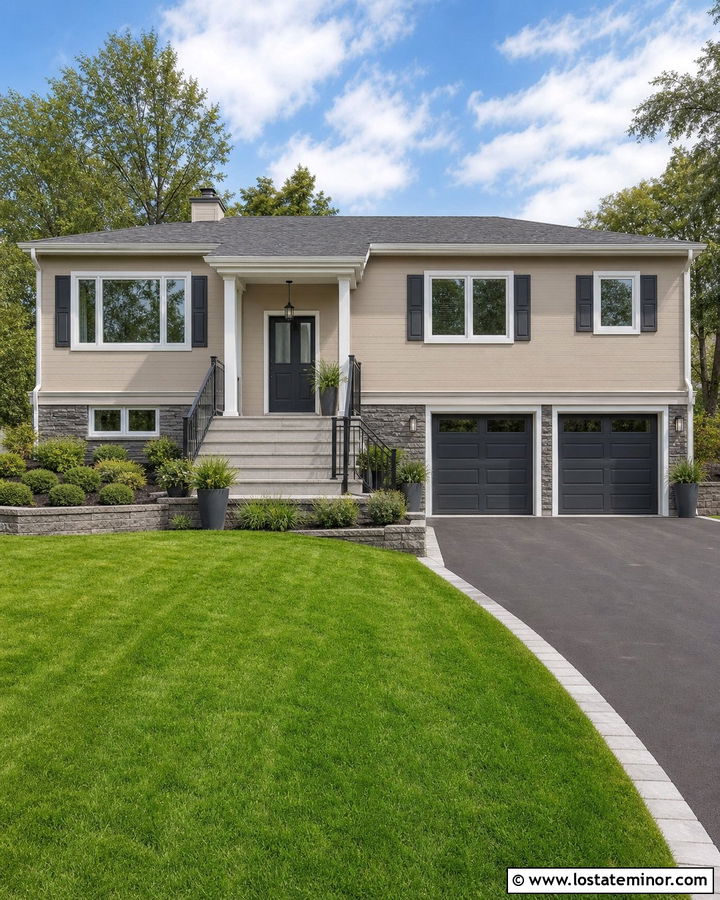 Sand House With Charcoal Gray Accents - 30 Sand House Design With Accents Ideas