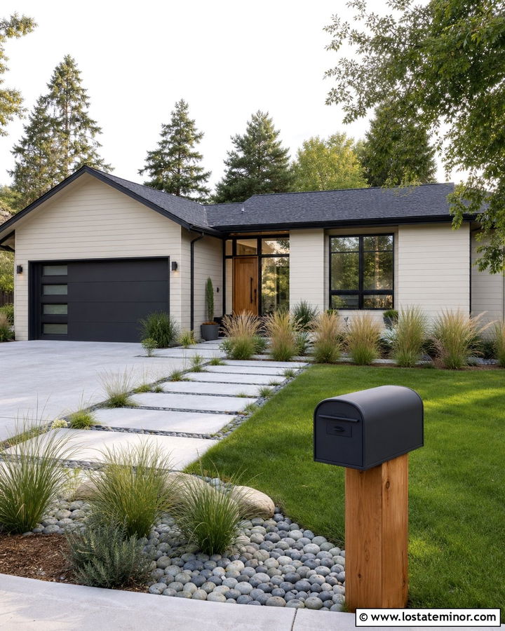 Sand House With Charcoal Mailbox - 30 Sand House Design With Mailbox Ideas