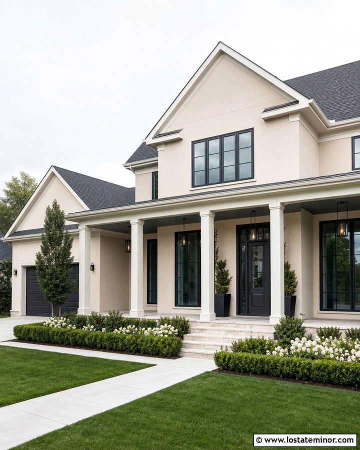 Sand House With Charcoal Porch Ceiling - 30 Sand House Design With Porch Ceiling Ideas