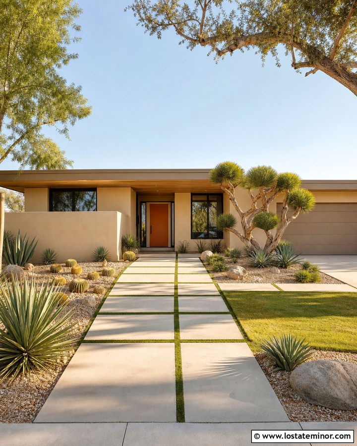 Sand House With Checkerboard Walkway - 30 Sand House Design With Walkway Ideas