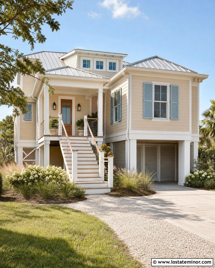 Sand House With Coastal Lantern Lighting - 30 Sand House Design With Lighting Ideas