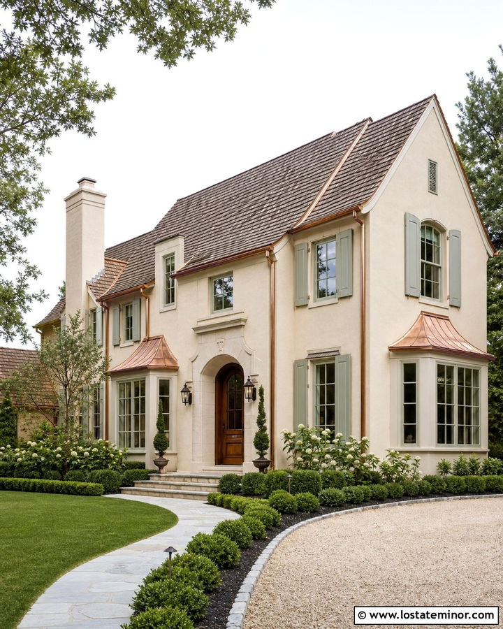 Sand House With Copper Roof Accents And Shingles - 30 Sand House Design With Shingles Ideas