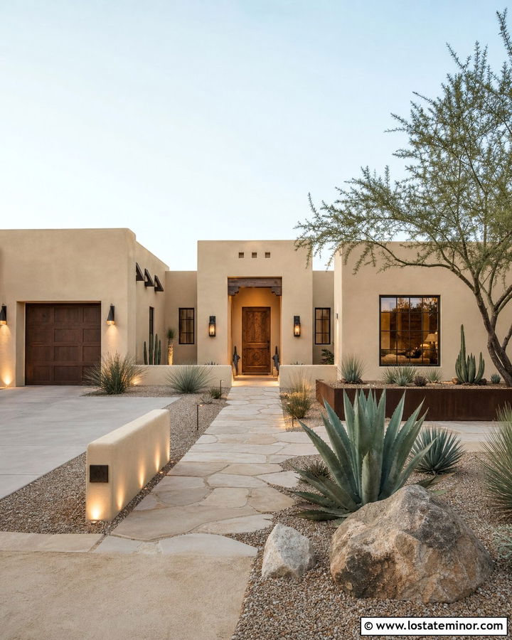 Sand House With Courtyard Lighting - 30 Sand House Design With Lighting Ideas