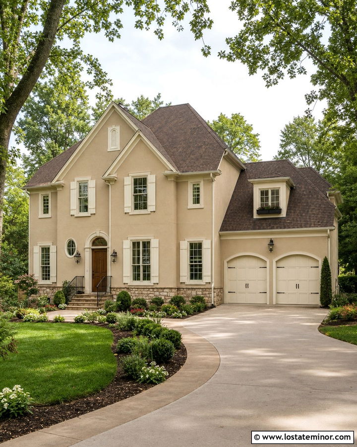 Sand House With Cream Accents - 30 Sand House Design With Accents Ideas