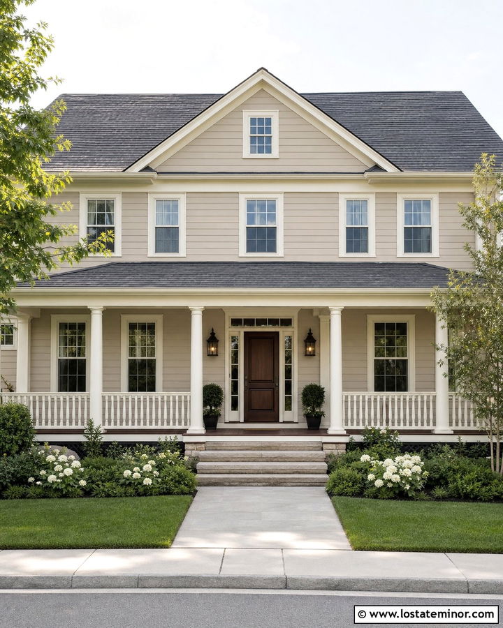 Sand House With Cream Railings - 30 Sand House Design With Railings Ideas