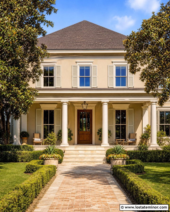Sand House With Cream Shutters - 30 Sand House Design With Shutters Ideas