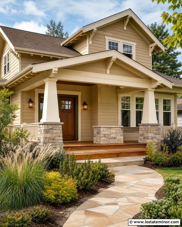 Sand House With Cream Trim - 30 Sand House Design With Trim Ideas