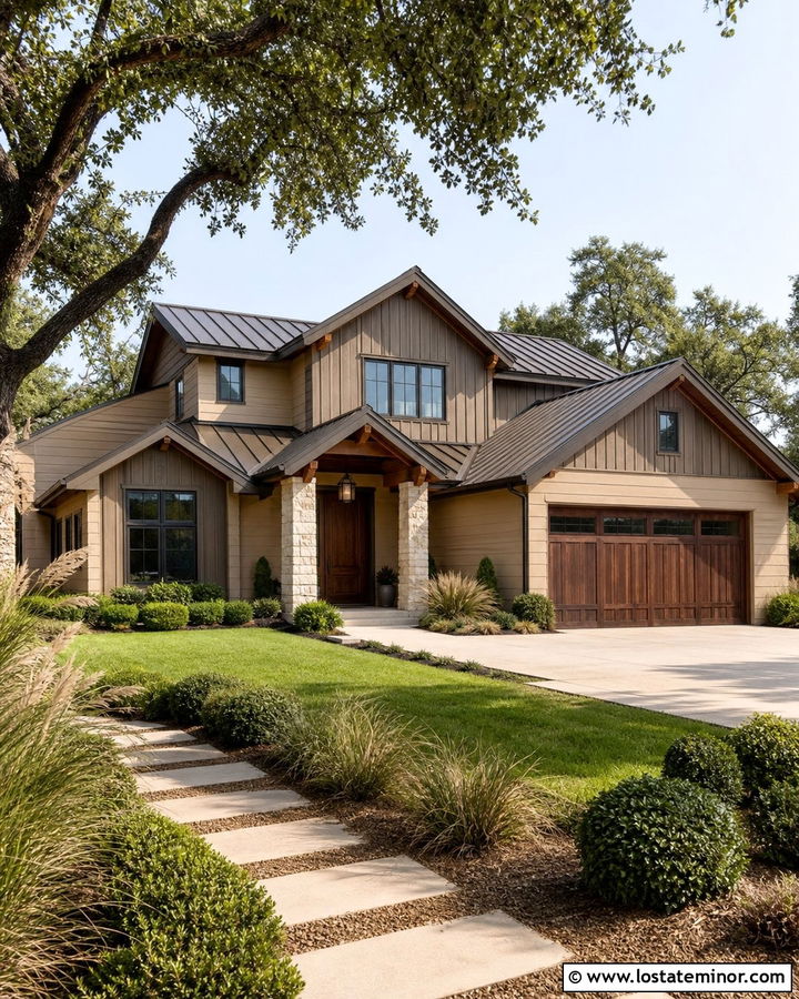 Sand House With Dark Bronze Gables - 30 Sand House Design With Gables Ideas