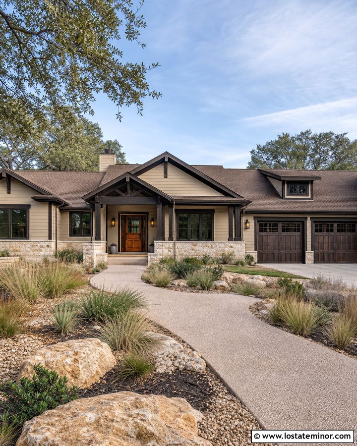 Sand House With Dark Brown Trim - 30 Sand House Design With Trim Ideas