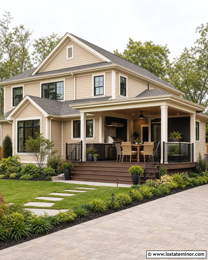 Sand House With Deck And Outdoor Kitchen - 30 Sand House Design With Deck Ideas