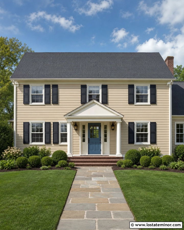 Sand House With Dutch Door And Black Shutters - 30 Sand House Design With Dutch Door Ideas