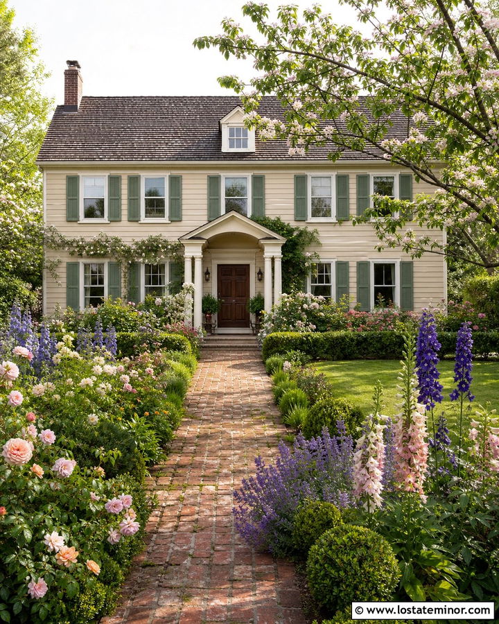 Sand House With English Garden Landscaping - 30 Sand House Design With Landscaping Ideas