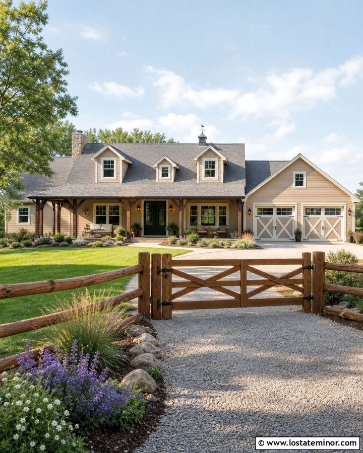 Sand House With Farm Fence - 30 Sand House Design With Fence Ideas