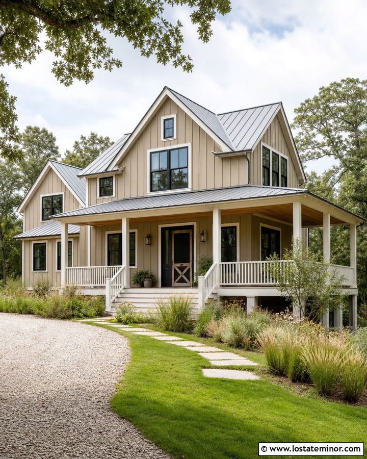 Sand House With Farmhouse Screen Door - 30 Sand House Design With Screen Door Ideas