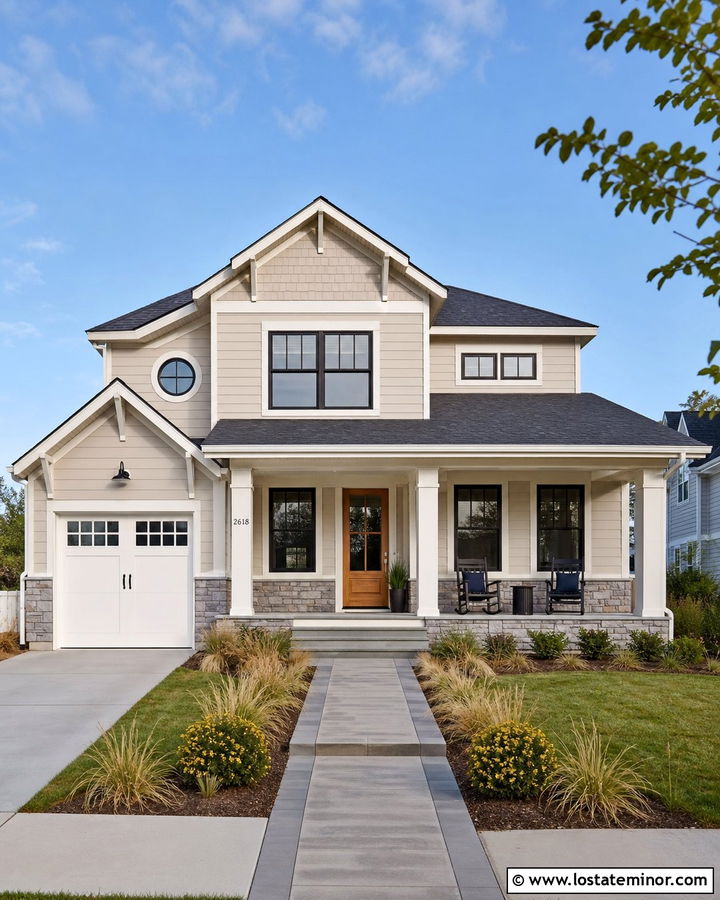 Sand House With Fiber Cement Porch Ceiling - 30 Sand House Design With Porch Ceiling Ideas