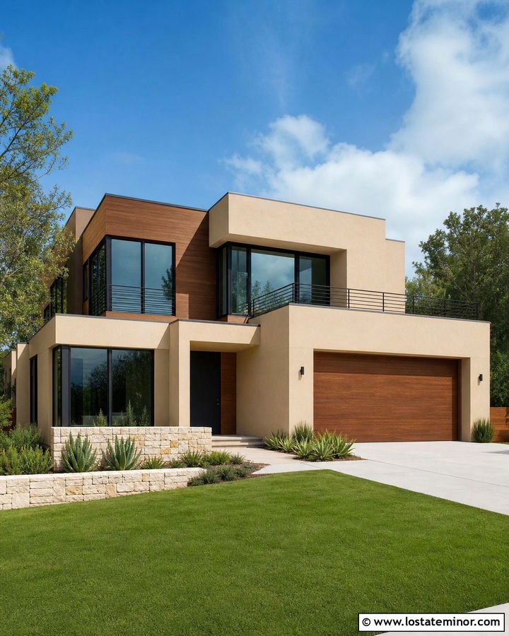 Sand House With Floor To Ceiling Black Windows - 30 Sand House Design With Window Frames Ideas