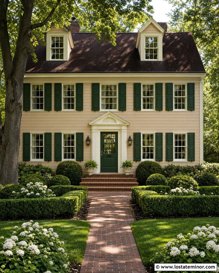 Sand House With Forest Green Dutch Door - 30 Sand House Design With Dutch Door Ideas